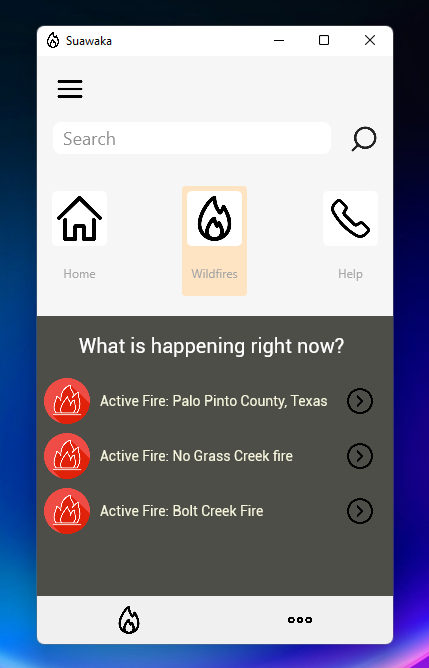 Una vista rápida a la aplicación