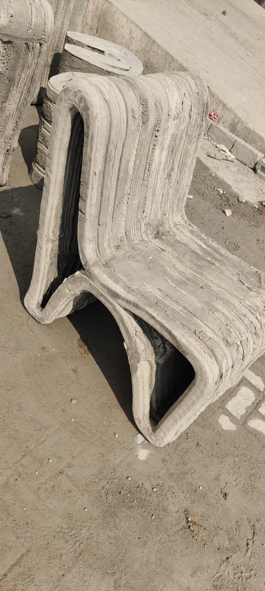 concrete 3d printed chair 