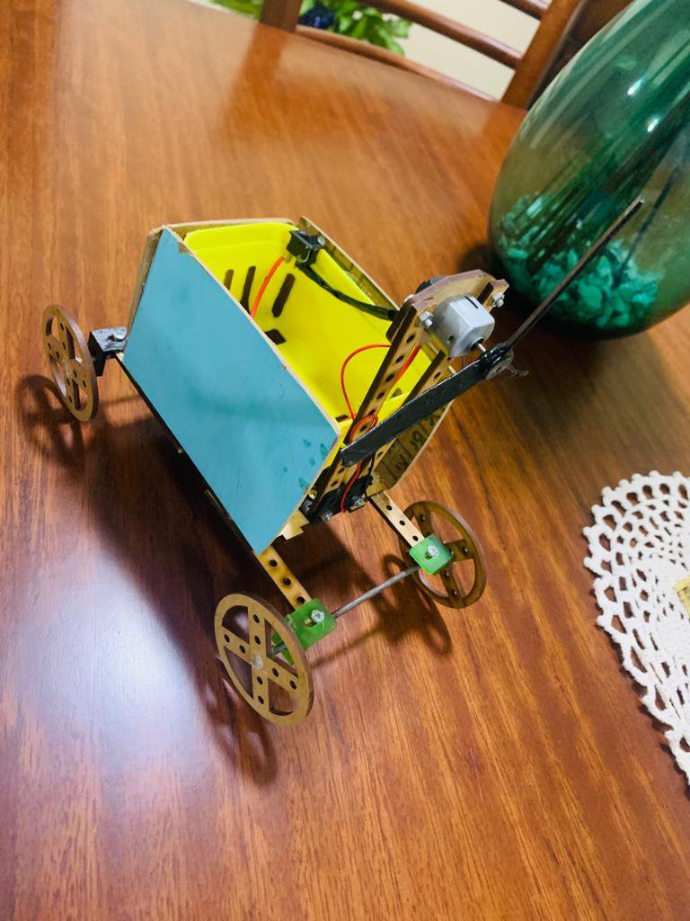 There is how the car looks after we put all the wood cover