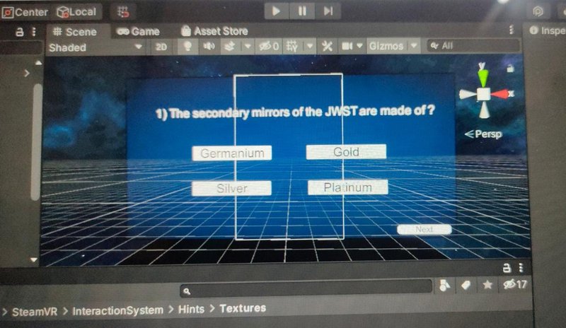 The quiz module, still under development!