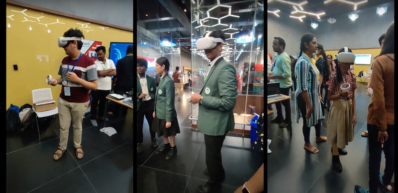 Enthusiastic students are exploring our game and giving valuable feedback. Indeed it was a great experience interacting with them.