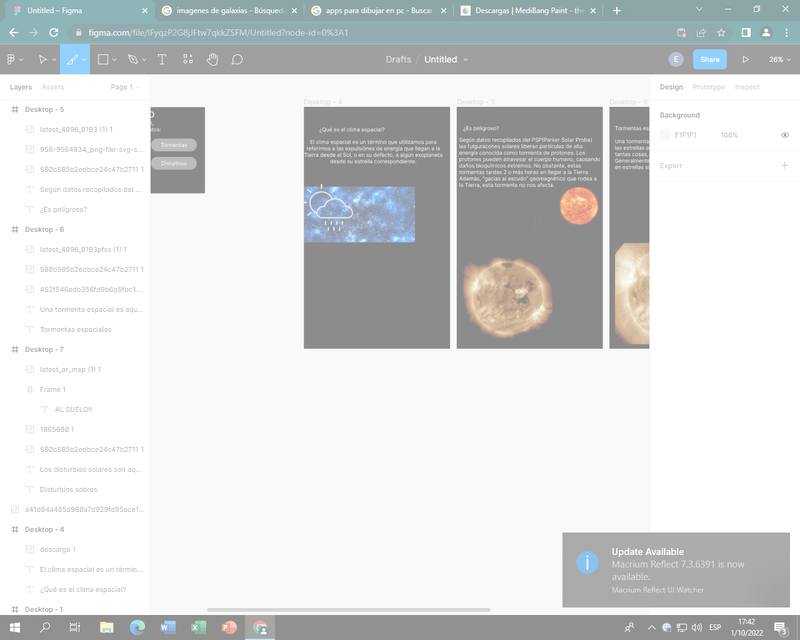 An interface of de web page.