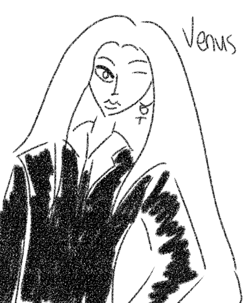 Oh, and Venus was actually planned to be a goth (got changed immediately before webcomic production)