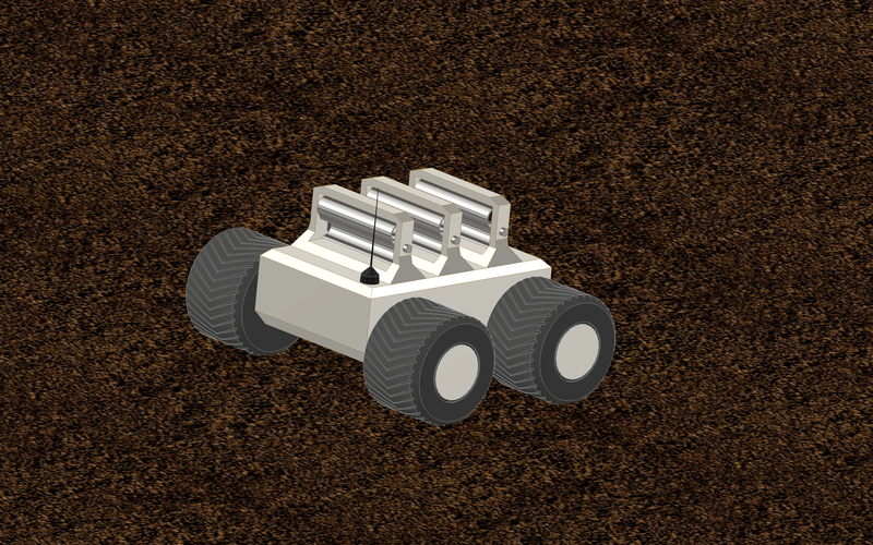 Autonomous high-durable rover with built-in battery block