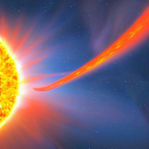 AI-generated image of a gigantic solar flare
