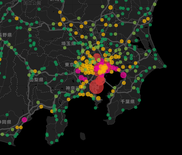 Risk map at Tokyo Japan
