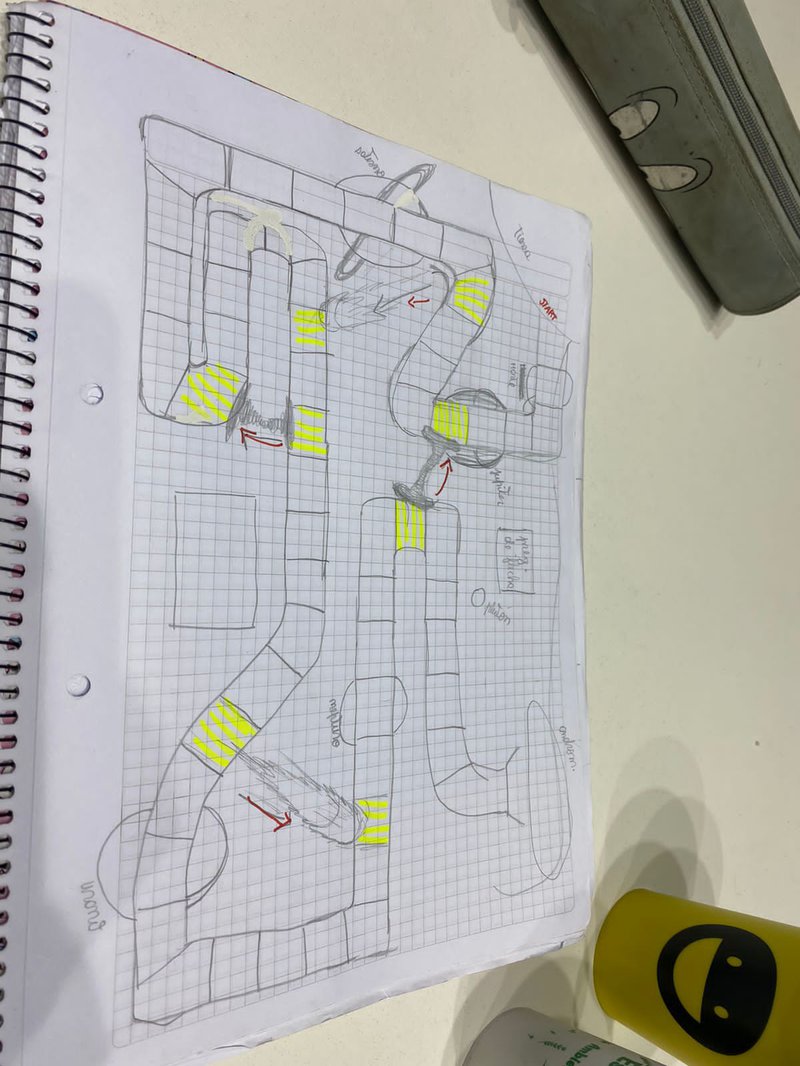 Primer boceto del tablero del juego.