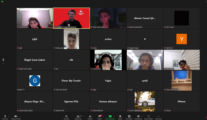 We attended the project evaluation meeting with other teams from our school.