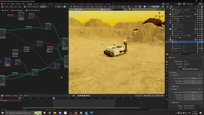 Also other scene with an exploration rover, that one was a bit hareder :)