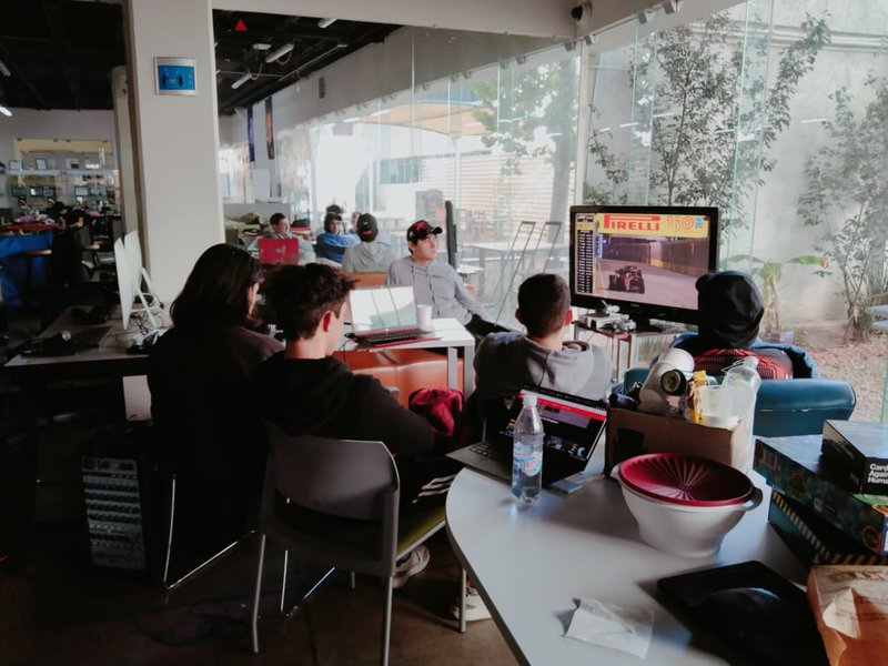 After a 4 hour sleep it's time to start the day, and the best form to start is watching the F1 live