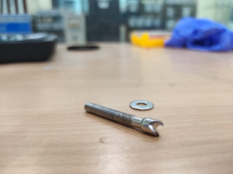 circular washer and a nut