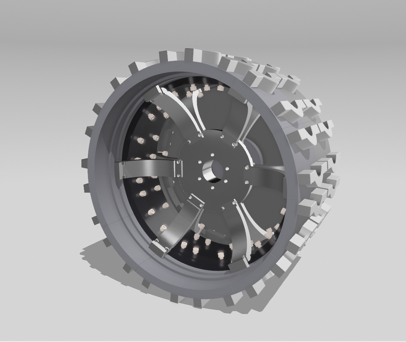 Replacement rover wheel looks okay.