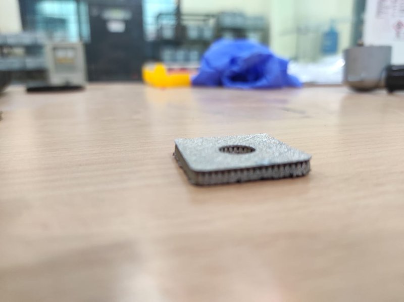 3d Metal printed square washer