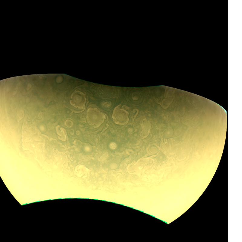 North Pole at Minimum Emission value: GIMP processed image by our team