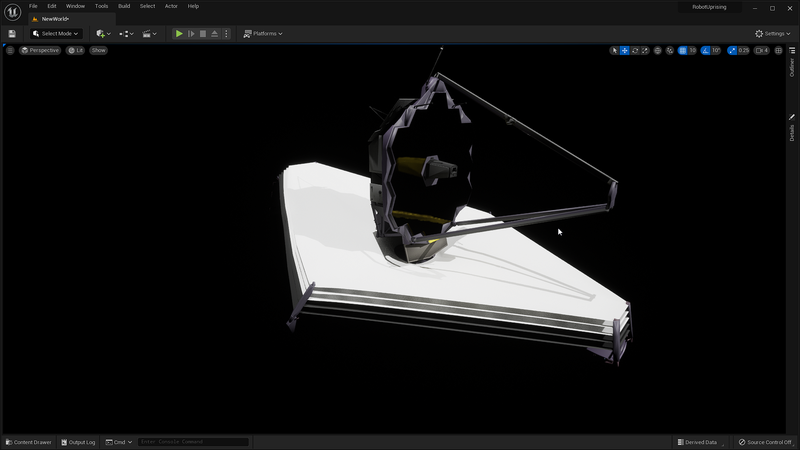 Our Model In Unreal Engine 5